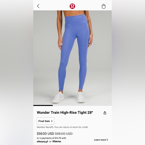 Lululemon Wunder Train High-Raise 28” - Picture 3 of 3